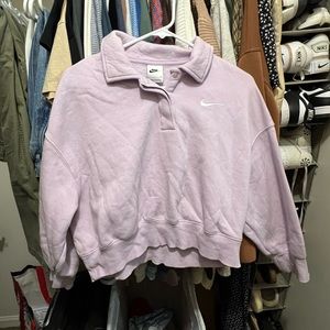 LILAC NIKE ESSENTIAL CROPPED CREWNECK